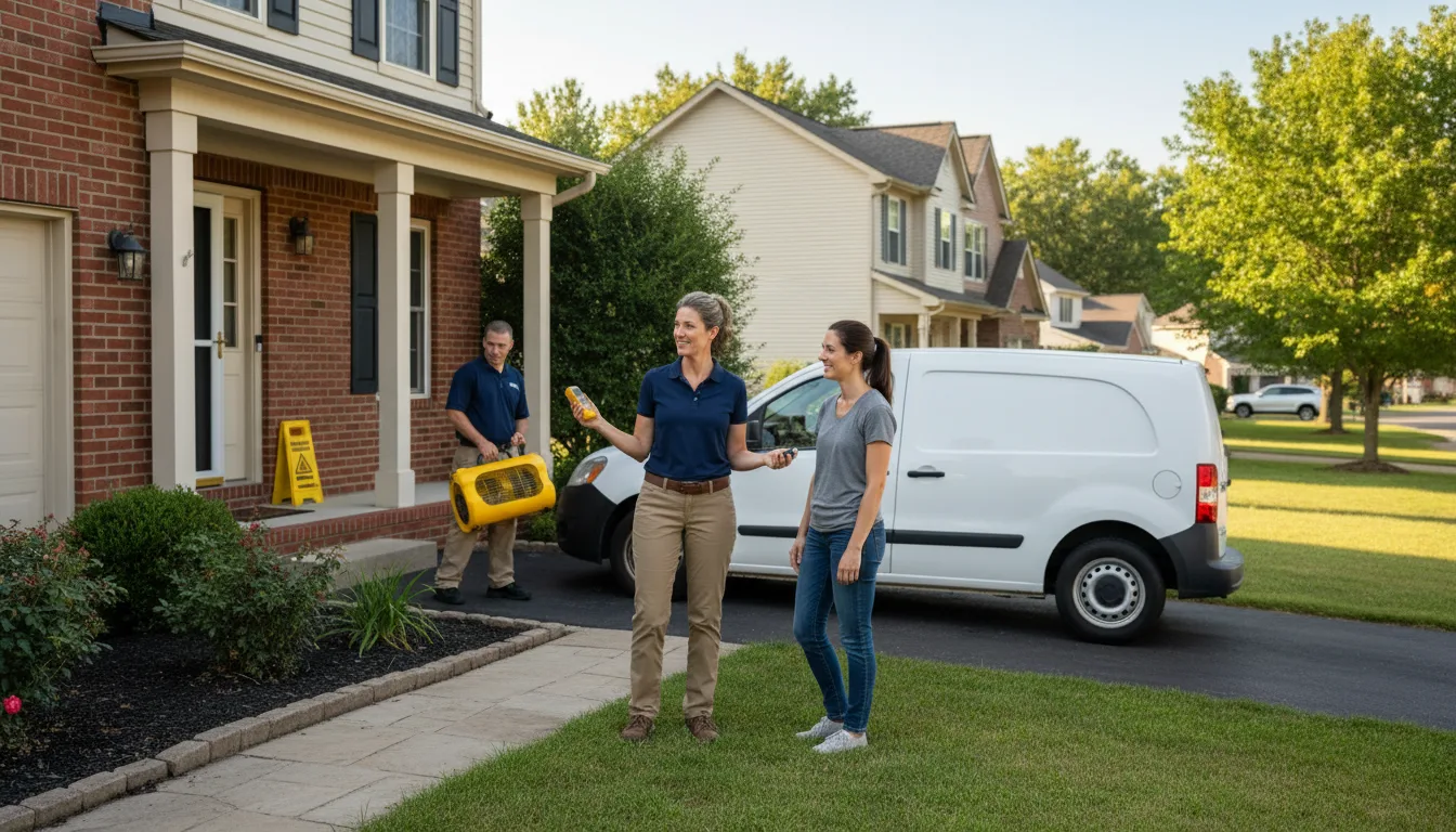 Residential water damage restoration in Serena, IL